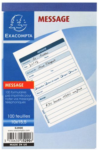 EXACOMPTA Bloc message, 160 x 100 mm