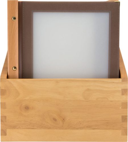 Securit Protège-menus WOOD, A4, dans une boîte de 20, marron