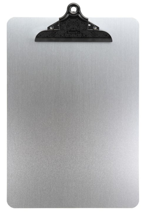 Securit Porte-menu à pince, A4, en métal, argent