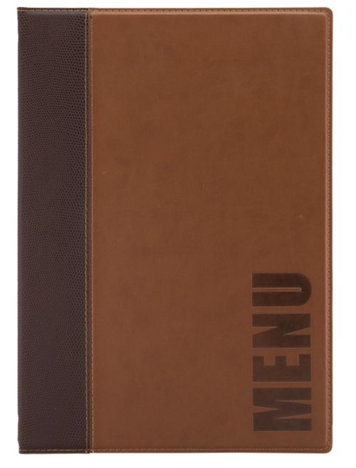 Securit Protège-menus TRENDY, A5, brun clair