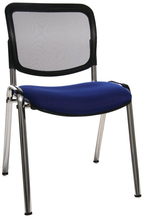 Topstar Chaise de bureau 'Net Point Visit chrom', bleu royal