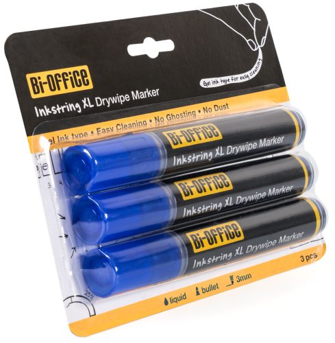 Bi-Office Marqueur pour tableau blanc Inkstring, bleu