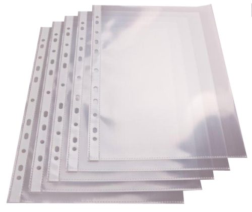 proOFFICE Pochette perforée, A4, PP, 60 microns, transparent