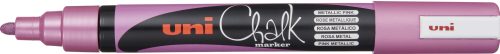 uni-ball Marqueur craie Chalk marker PWE5M, rose métallique