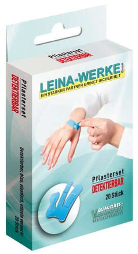 LEINA Kit de sparadraps 'Détectable', 20 pièces, bleu