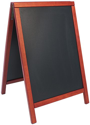 Securit Panneau trottoir DELUXE, avec tableau noir, acajou