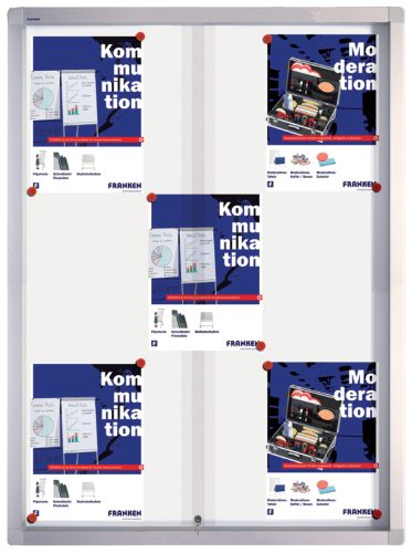 FRANKEN Vitrine d'affichage PRO pour 21x A4, dos en métal
