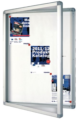 FRANKEN Vitrine d'affichage ECO pour 8 x A4, surface métal