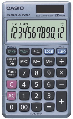 CASIO calculatrice SL-320 TER Plus, alimentation solaire/