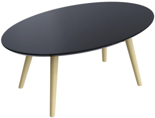 PAPERFLOW Table d'appoint MEET, (L)850 x (P)500 mm, noir