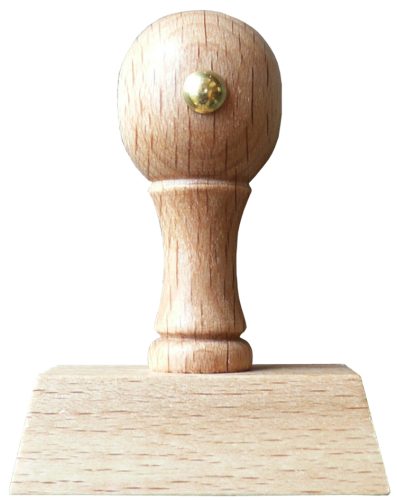 Schmorrde Tampon en bois, 4 lignes, avec poignée ronde