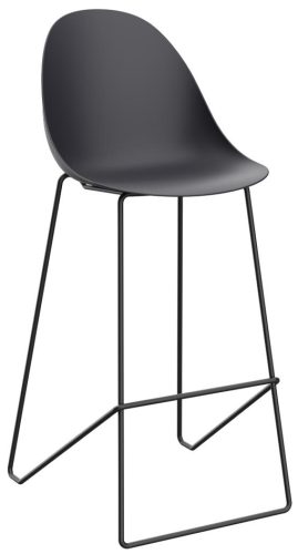 PAPERFLOW Chaise de bar 'VOID', set de 2, noir