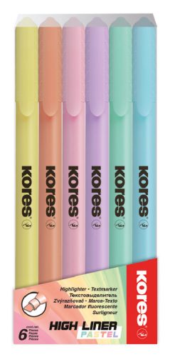 Kores Surligneur 'High Liner Pastel', étui de 6