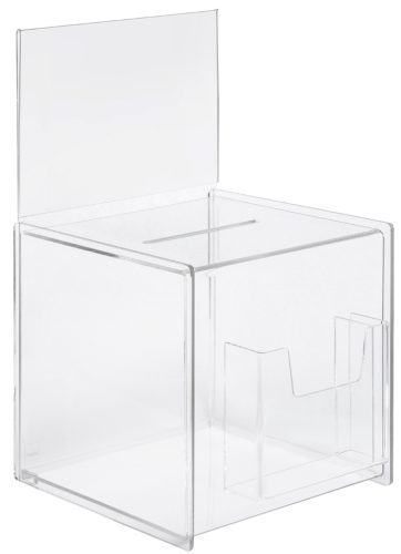 sigel Urne pour actions, acrylique,(L)210 x(P)210 x(H)360 mm
