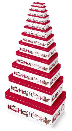 Clairefontaine Set de boîtes cadeaux 'Hohoho', 12 pièces