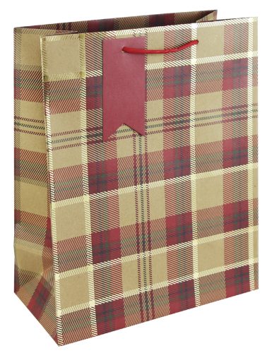 Clairefontaine Sac cadeau de Noël 'Carreaux', large