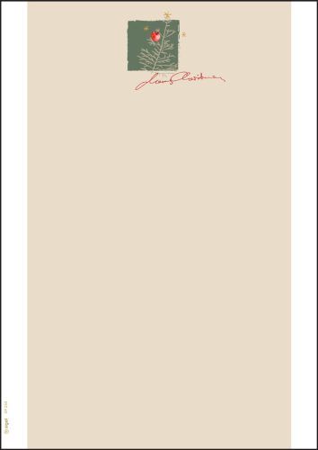 sigel Papier à motif de Noël 'Christmas with apples, A4