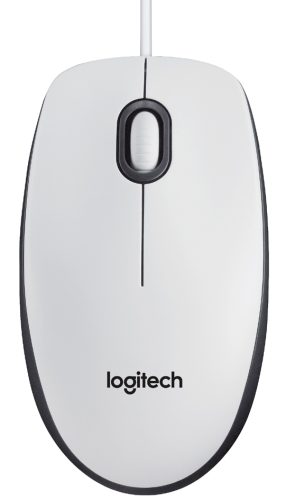 Logitech Souris optique M100 White refresh, avec câble
