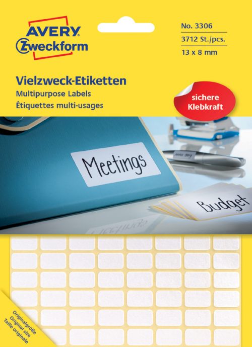 AVERY Zweckform Etiquette multi-usage, 105 x 13 mm, blanc