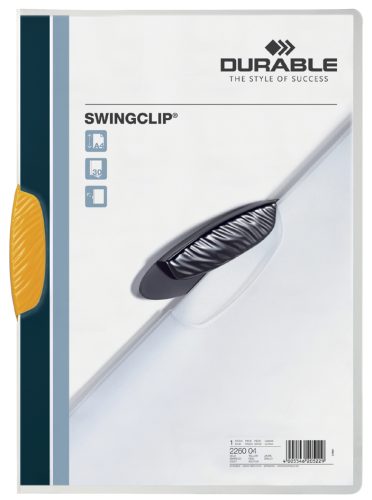 DURABLE Chemises à clip SWINGCLIP, format A4, clip jaune