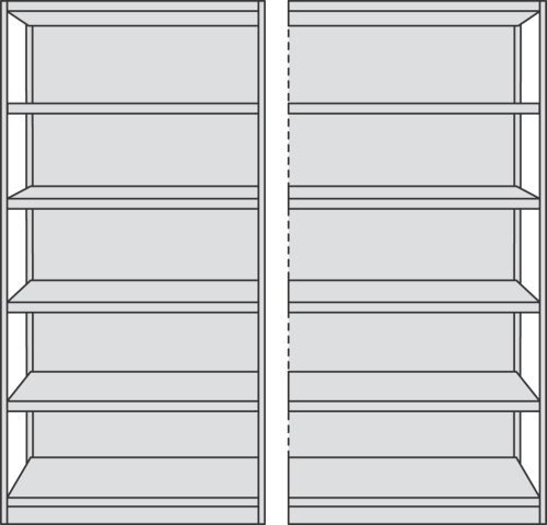 kerkmann Rayonnage de base Progress 500, (H)1.900 mm