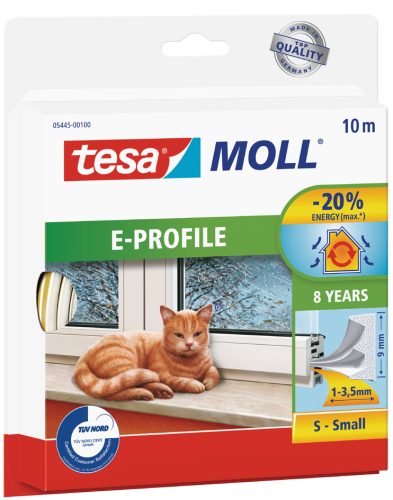 tesa MOLL CLASSIC Calfeutrage caoutchouc Profil E, blanc