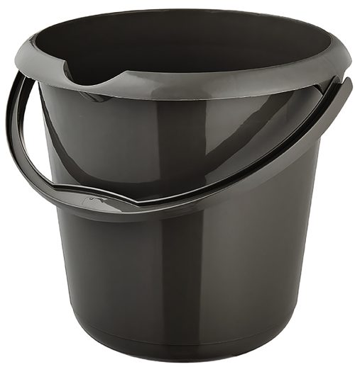 keeeper Seau 'mika eco', rond, 10 litres, graphite