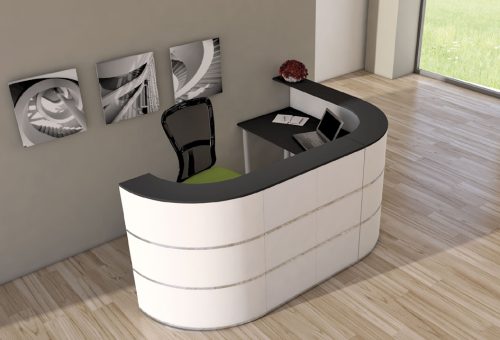 kerkmann Comptoir en L Cento 6, blanc anthracite