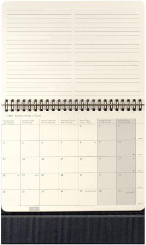 sigel Calendrier de table Conceptum 2026, env. A5, noir