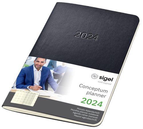 sigel Agenda de poche Conceptum 2025, env. A6, noir