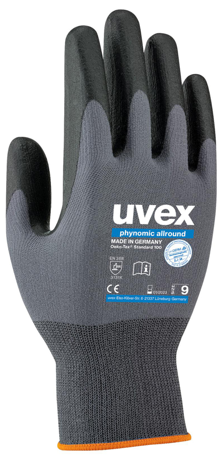 uvex Gants de travail phynomic allround, T. 05, 1 paire