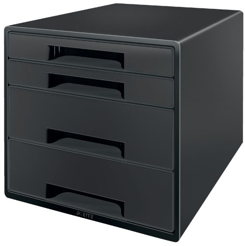 LEITZ Bloc de classement Recycle CUBE, 4 tiroirs, noir