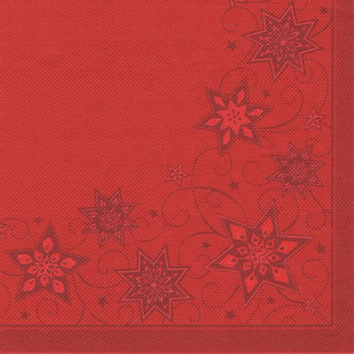 PAPSTAR Serviette à motif de Noël 'Just Stars', rouge