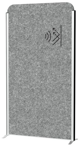MAUL Système de cloison MAULcocoon, 1.000 x 1.800 mm, argent