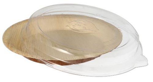 STARPAK Assiette en feuille de palmier avec couvercle, rond