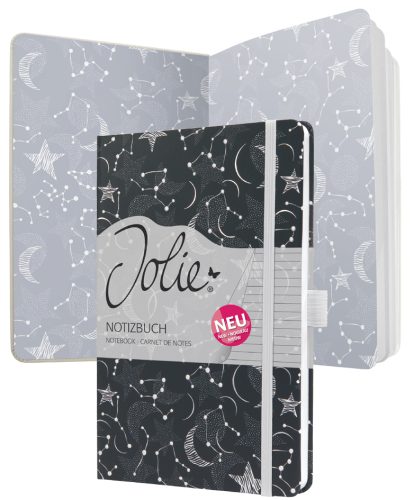 sigel Carnet de notes Jolie 'Cosmic Fantasy Black', A5