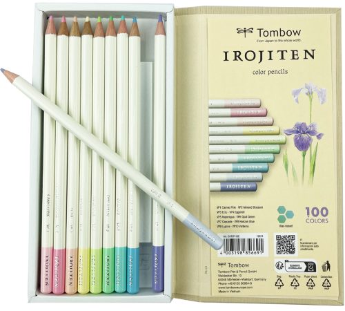 TOMBOW Crayons de couleur IROJITEN 'Volume 8', set de 10