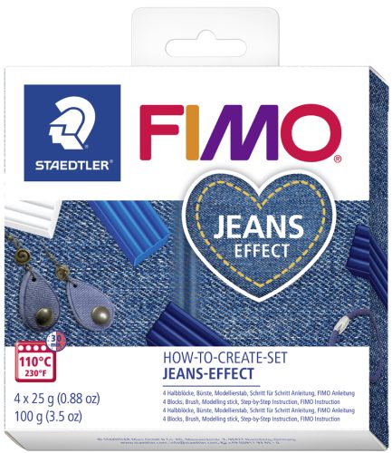 FIMO SOFT Kit de pâte à modeler Denim Design à cuire au four