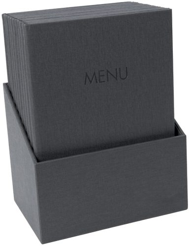sigel Chemise pour menu 'MENU', A4, boîte de 10, anthracite