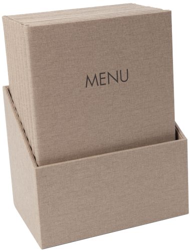 sigel Chemise pour menu 'MENU', A4, boîte de 10, beige