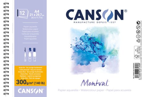 CANSON Album papier aquarelle 'Montval', 135 x 210 mm, 300 g