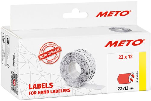 METO Étiquette pour étiqueteuse de prix, 26 x 12 mm, rouge