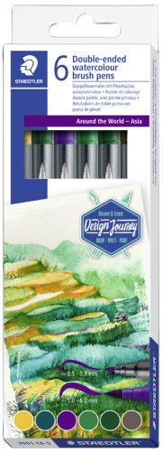STAEDLER Feutre double pointe 'Asie', étui en carton de 6