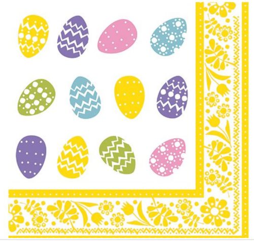 PAPSTAR Serviettes à motif de Pâques 'Coloured Eggs'