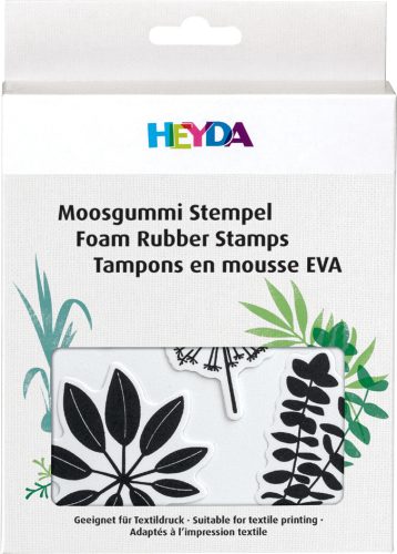 HEYDA Set tampons caoutchouc mousse 'feuilles'