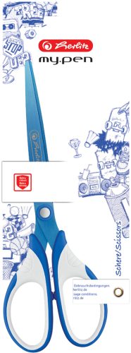 herlitz Ciseaux my.pen, pointu, bleu/blanc