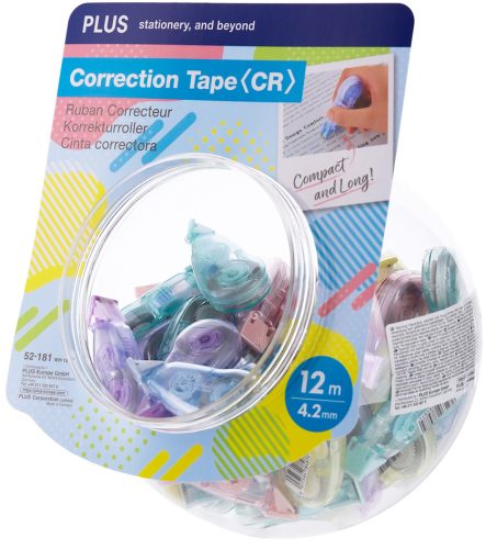 PLUS JAPAN Rouleau correcteur 'CR', 4,2mm x 12m, dans bocal