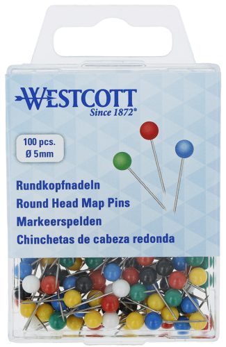 WESTCOTT Épingle à tête ronde, taille 5, assorti