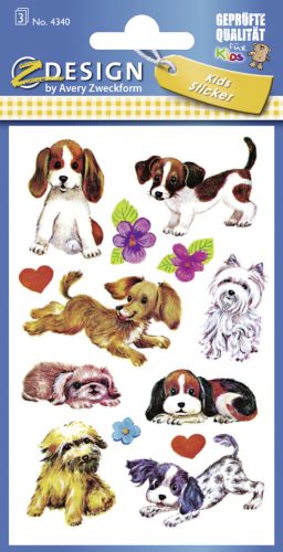 ZDesign KIDS Sticker 'chiens', coloré