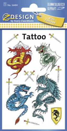 ZDesign KIDS Tatouages 'dragons', coloré